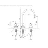 3-hole countertop kitchen faucet Lytle