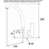 Countertop kitchen faucet with a swivel spout Rincon