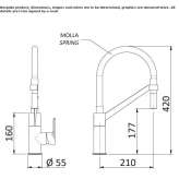 Countertop kitchen faucet with pull-out spout Odra