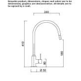 Single-lever kitchen faucet with pull-out spout Passons