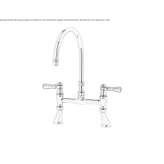 2-hole countertop kitchen faucet Oulins