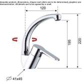 Countertop kitchen faucet with a swivel spout Loury