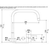 Countertop kitchen faucet made of stainless steel Honefoss