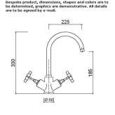 1-hole countertop kitchen faucet with a swivel spout Sosno