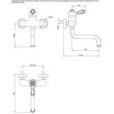 Kitchen faucet with 2 holes and single handle Loche