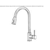Single-lever kitchen faucet with pull-out spout Passons