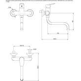 Wall-mounted kitchen faucet with swivel spout Schieren