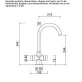 Countertop kitchen faucet with a swivel spout Akaa