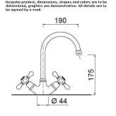 1-hole countertop kitchen faucet with a swivel spout Brunete