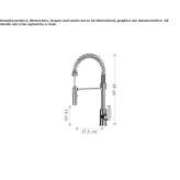 Countertop kitchen faucet with one handle Rincon