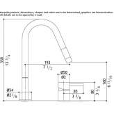 Stainless steel kitchen faucet with pull-out spout Honefoss