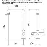 Kitchen faucet for running, natural, cold and carbonated water Betelu