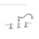 3-hole countertop kitchen faucet Oulins