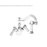 2-hole countertop kitchen tap with pull-out spout Oulins