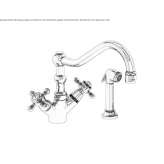 1-hole countertop kitchen faucet with spray Shilla