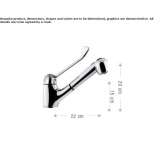 Single-lever kitchen faucet with pull-out spout Tomochic