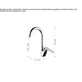 Kitchen faucet with swivel spout Rincon