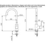 Kitchen faucet in chrome-plated brass with pull-out spout Godrano