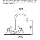 Countertop kitchen faucet with 1 hole Brunete