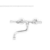 Two-hole wall-mounted kitchen faucet Oulins