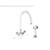 2-hole countertop kitchen tap with pull-out spout Tepehan