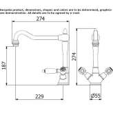 Kitchen faucet on the countertop Ancone