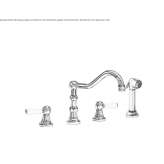 Countertop kitchen faucet with spray and single rosettes Tepehan