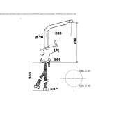 1-hole countertop kitchen faucet with a swivel spout Mantinos