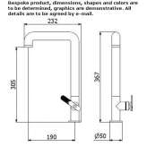 Countertop kitchen faucet with one handle Rognes