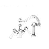 2-hole countertop kitchen tap with pull-out spout Tepehan