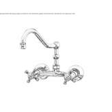 Two-hole wall-mounted kitchen faucet Shilla