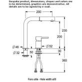 2-hole kitchen faucet with pull-out spout Amble