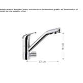 Countertop kitchen faucet with a swivel spout Tomochic