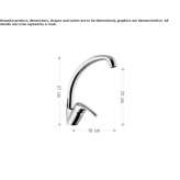 Single-lever kitchen faucet with swivel spout Tomochic