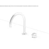 Countertop kitchen faucet with a swivel spout Newick