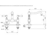 2-hole countertop kitchen faucet Meclov