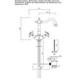 Countertop kitchen faucet with a swivel spout Grantley