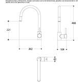 Single-lever kitchen faucet with pull-out spout Baependi