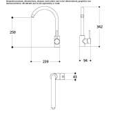 Single-lever kitchen faucet Vinalesa