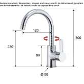 Countertop kitchen faucet with a swivel spout Condette