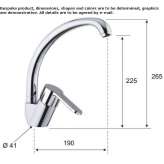 Countertop kitchen faucet with a swivel spout Condette