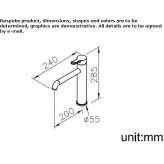 Kitchen faucet with single handle, 1-hole, chrome-plated, brass Olmeneta