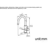 Countertop kitchen faucet made of stainless steel Paime