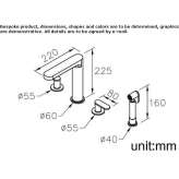 Countertop kitchen faucet with pull-out spout Xometla