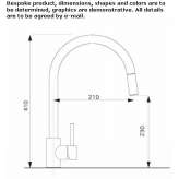 Countertop kitchen faucet with a swivel spout Nyborg