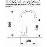 Single-lever countertop kitchen faucet with a swivel spout Bagnes