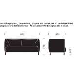 2-seater fabric sofa Tipitapa