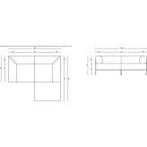 Modułowa sofa materiałowa segmentowa z szezlongiem Grafrath