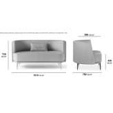 Sofa materiałowa 2-osobowa Shatura
