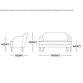 Dwuosobowa sofa tapicerowana Zarkos